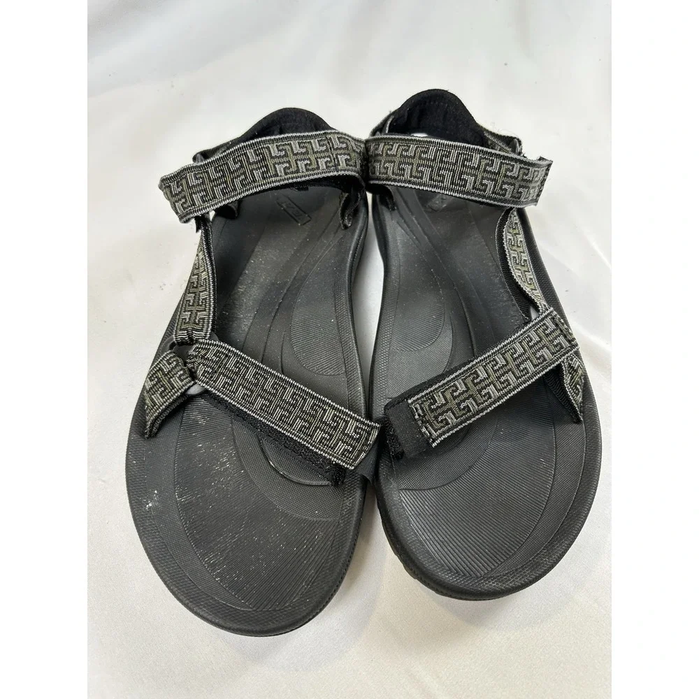 TEVA‎ Sandals Men's Size 13M Sport Hiking Black Shoc Pad Tribal S/N 6461